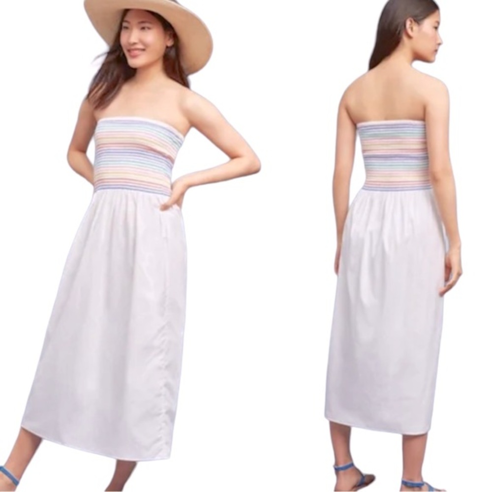 PETERSYN Carrington Lavender Striped Dress Size XS NWT Rainbow
